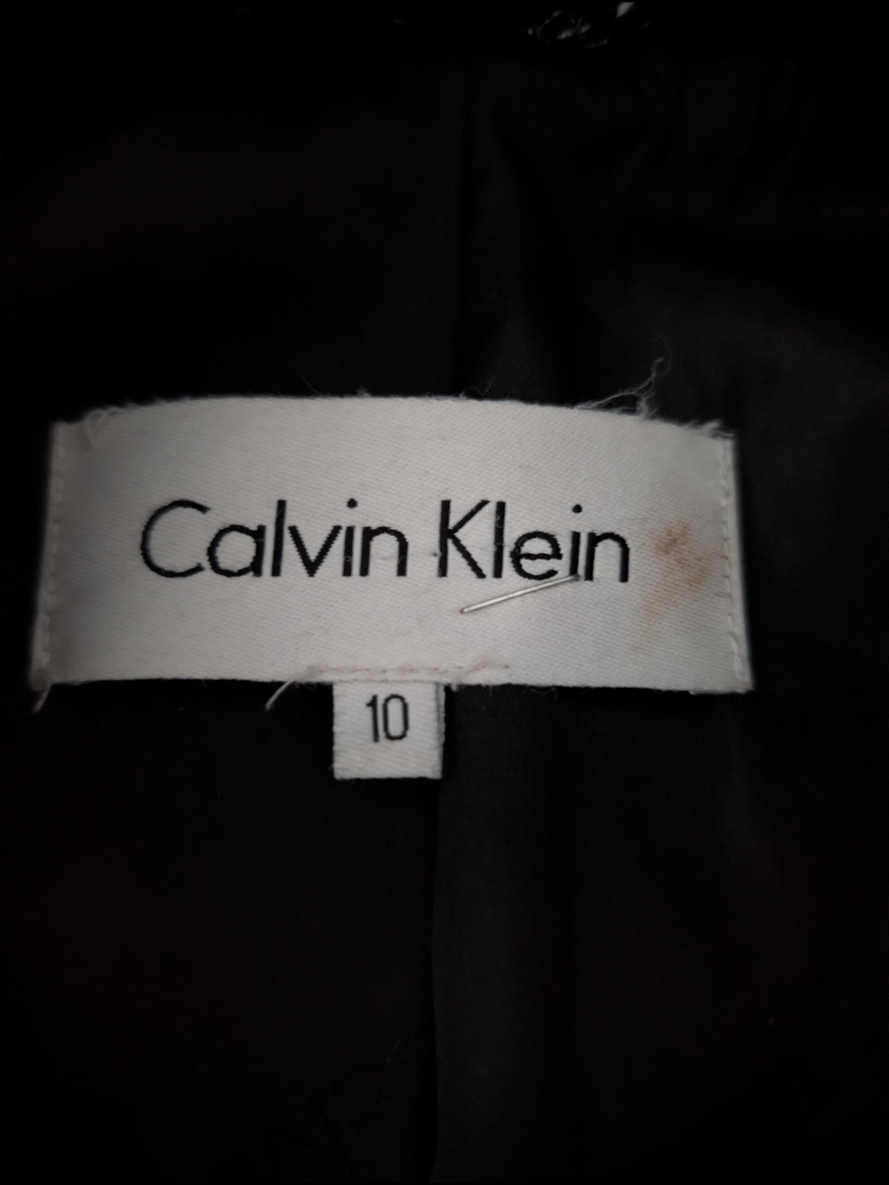 Calvin Klein Vintage 65% Angora Wool Car Coat Black Minimalist Jacket Sz 10 - Picture 2 of 10